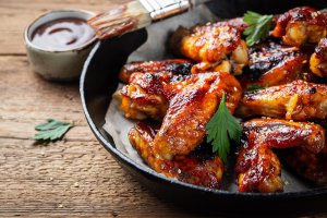 Filipino Dishes with Chicken baked chicken wings with sauce