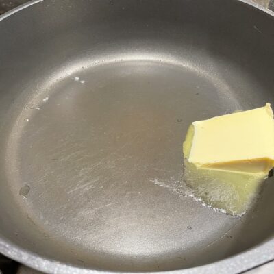 Butter in pan