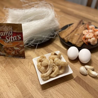 Ingredients for Palabok recipe