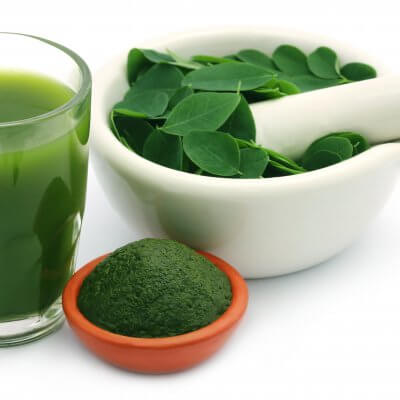 Malunggay Juice - Mashed moringa leaves with extract in a glass