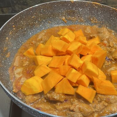 Add pumpkin to the Pakbet recipe