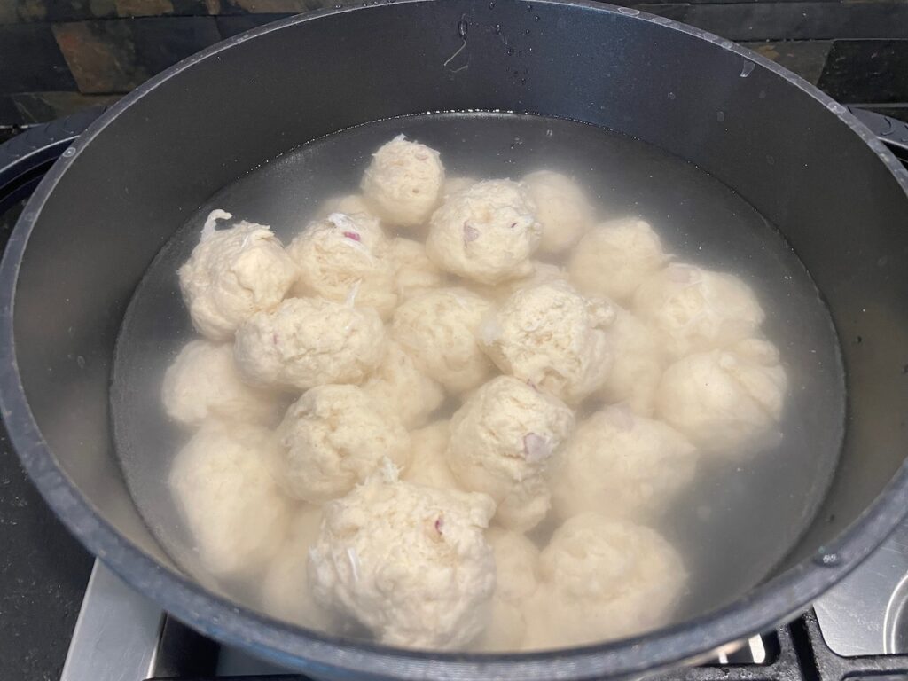 Boil the Fish balls first before frying them