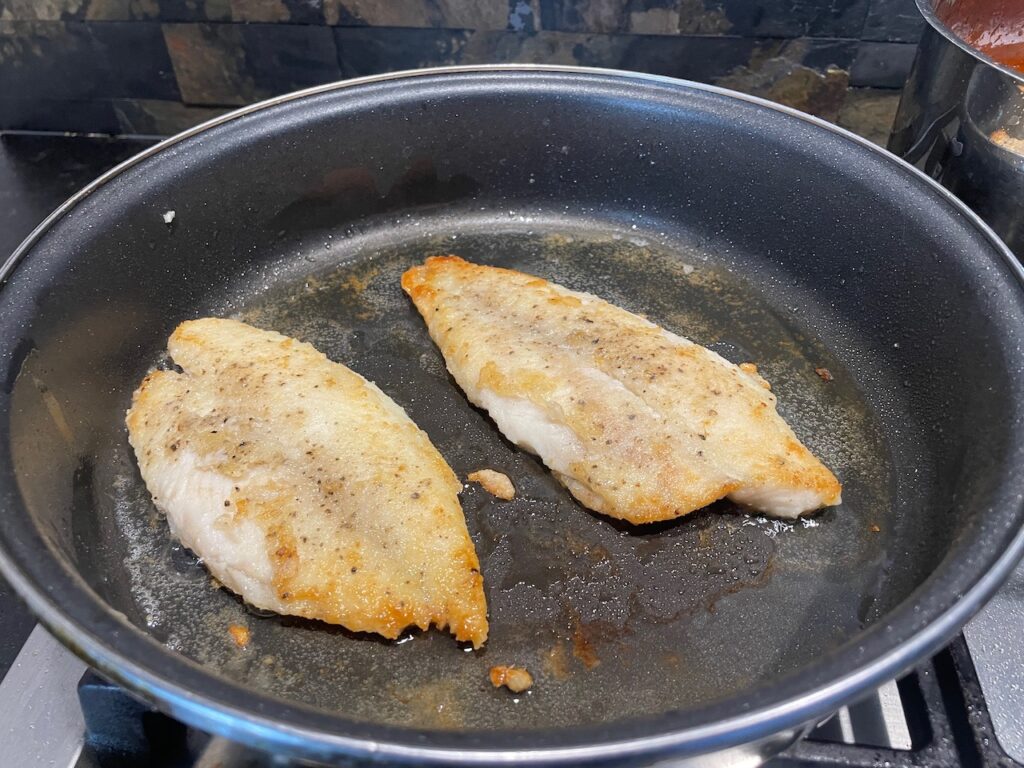 Fry the Fish Fillet in Oil until Golden Brown