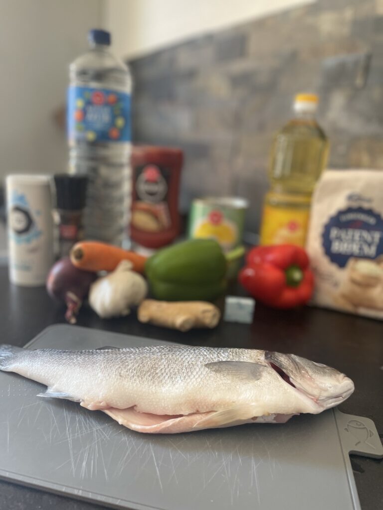 Ingredients needed for Sweet and Sour Fish
